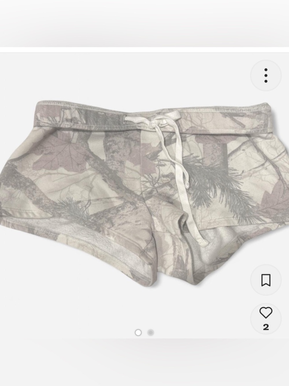 Camo Print Drawstring Lounge Shorts - Neutral Tones hollister